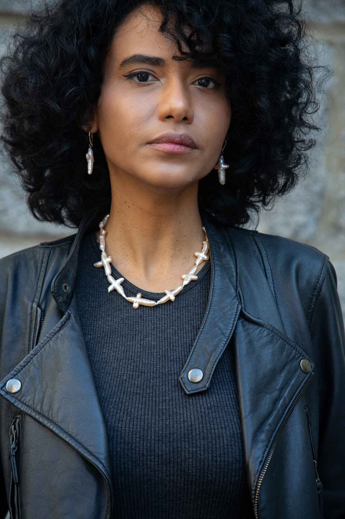 PENDIENTES PERLAS CRUZ