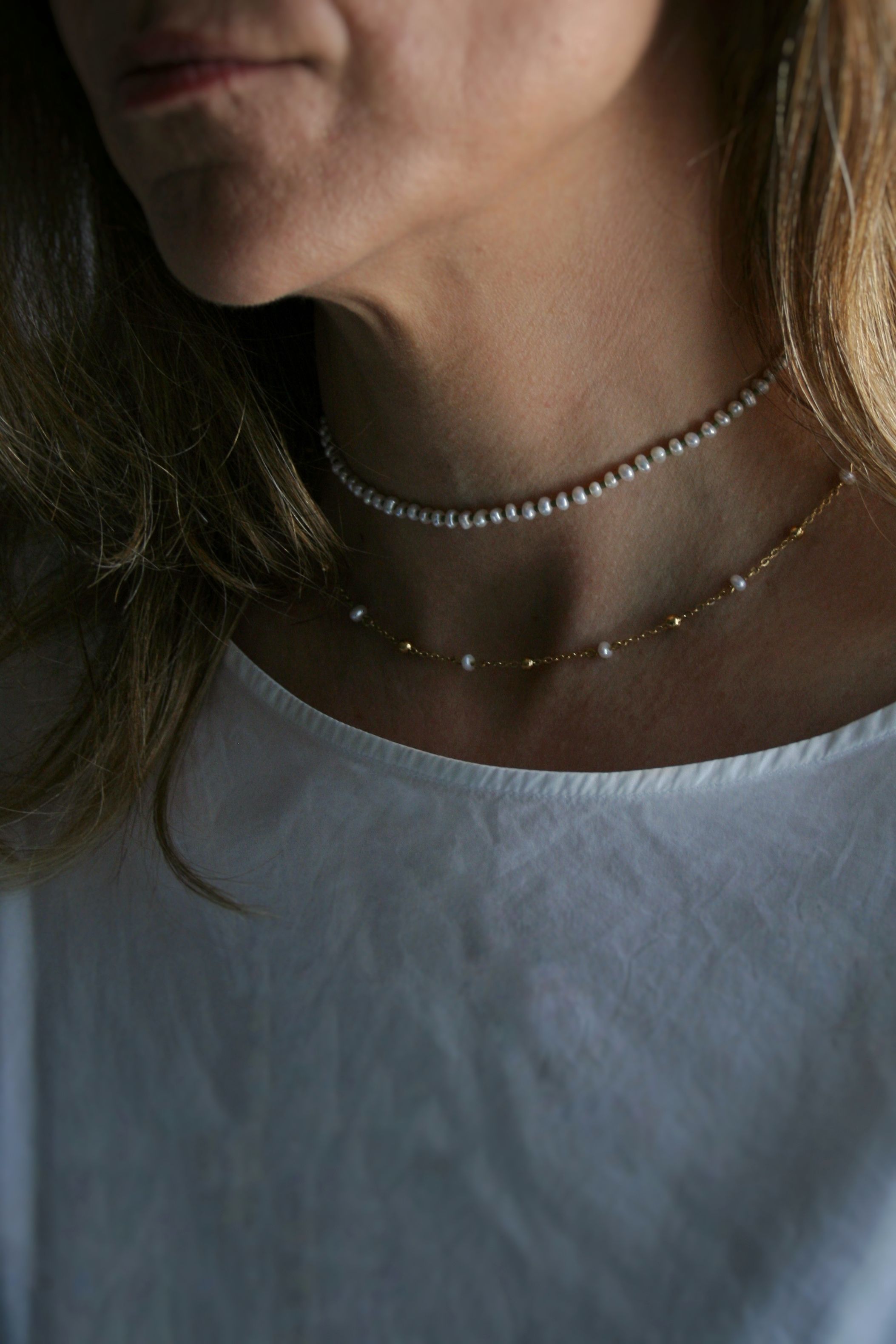 CHOKER BOLAS Y PERLAS