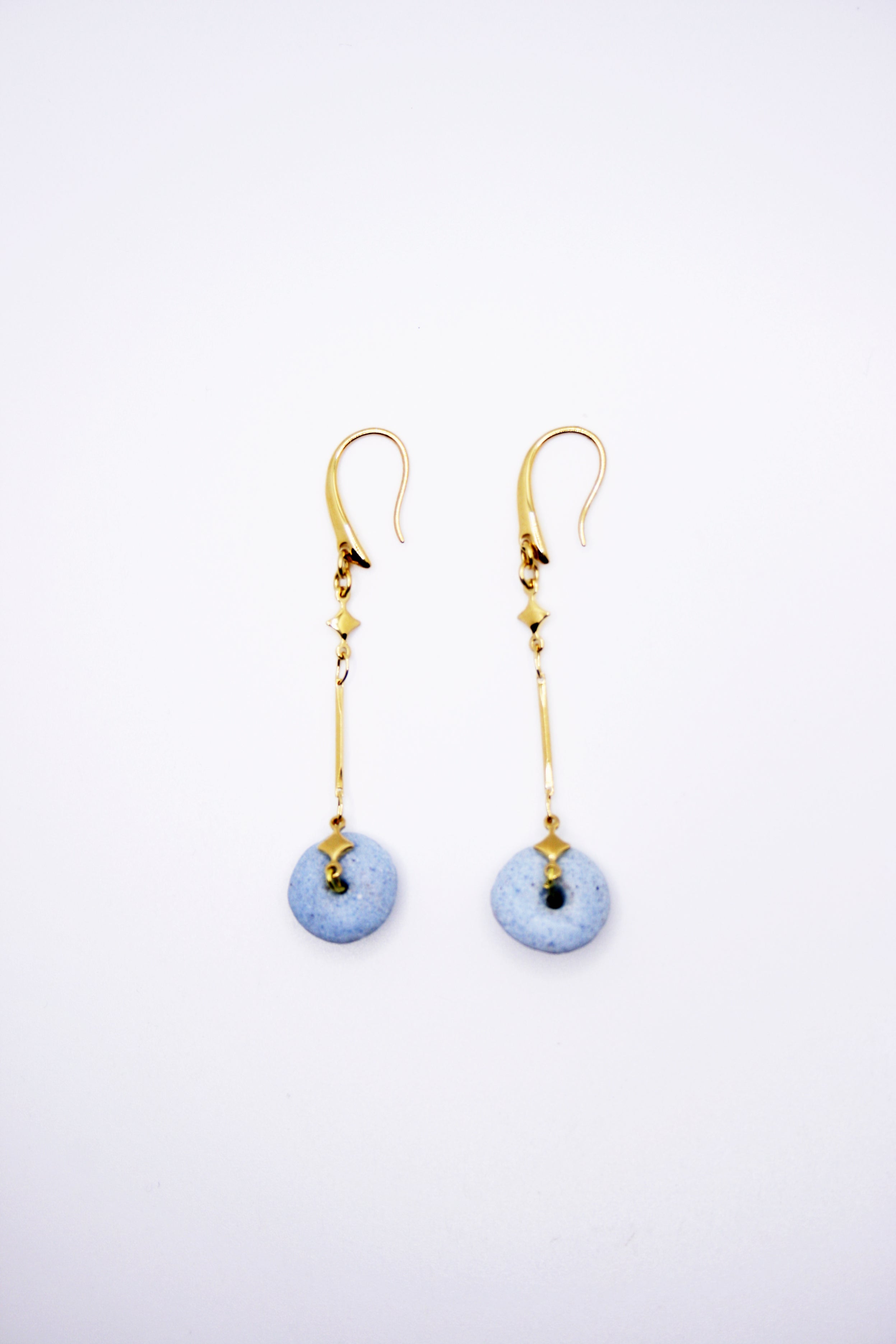 PENDIENTES VIDRIO AZUL